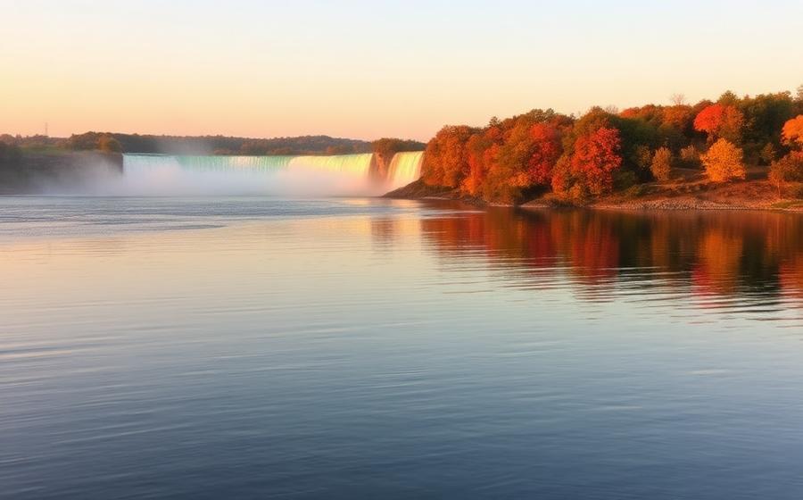 Niagara lake in autumn